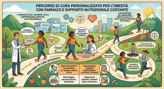 Farmaci contro l'obesità:  il nutrizionista non è un'opzione, ma parte essenziale della terapia